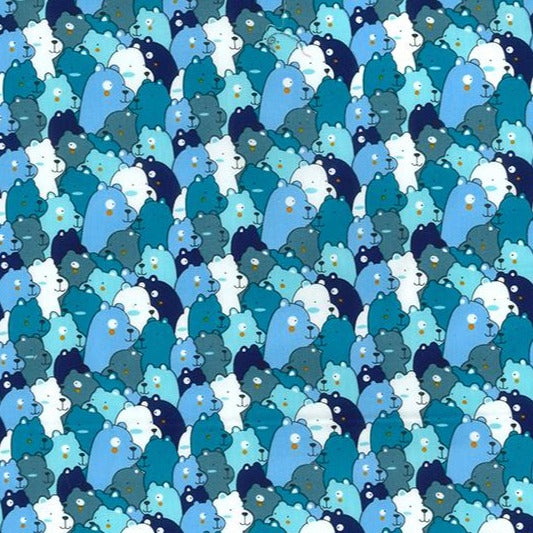Cotton Poplin - Blue Bears