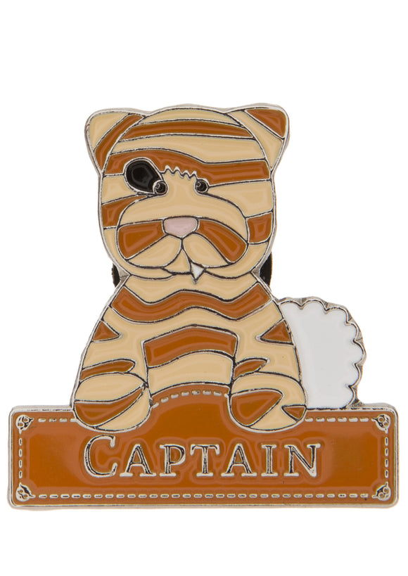 Captain Cat - Pin Badge  - Charlie Bears - Alice's Bear Shop