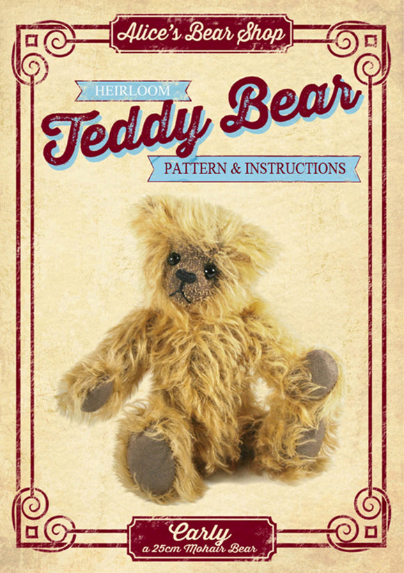 *DOWNLOAD* Teddy Bear Making Pattern and Instructions - Carly - 22cm when made - Alice's Bear Shop