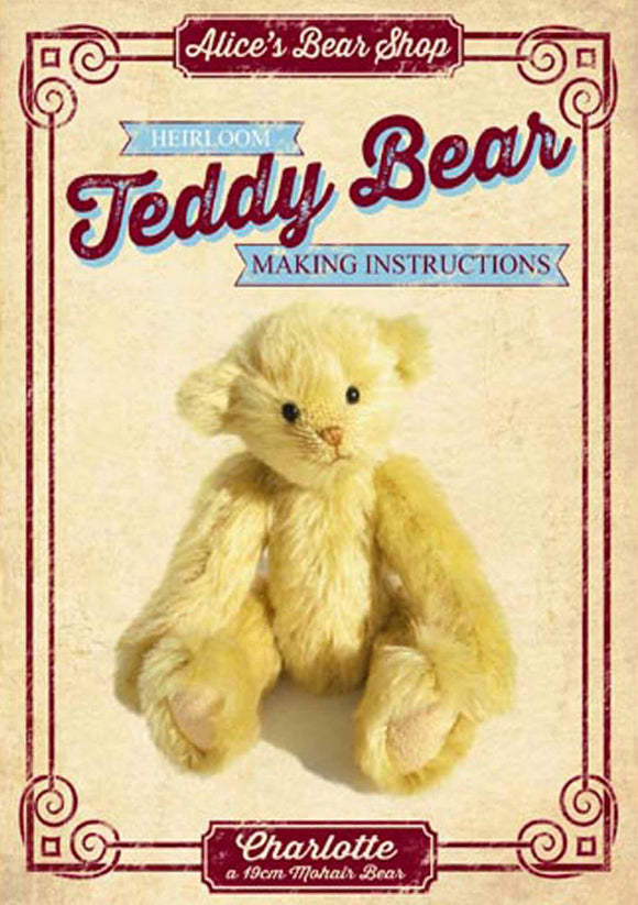 DOWNLOAD - Sewing Pattern and Instructions - Charlotte Teddy Bear 19cm/7.5