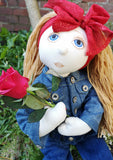 *DOWNLOAD* Sewing a Rag Doll Denim Set Outfit- Pattern and Instructions - to fit our 54cm Rag Doll - Alice's Bear Shop