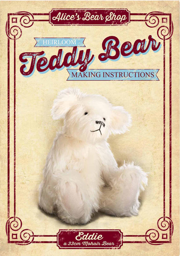 *DOWNLOAD* Teddy Bear Making Pattern and Instructions - Eddie - 33cm when made - Alice's Bear Shop