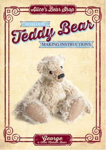 *DOWNLOAD* - Teddy Bear Sewing Pattern and Instructions - George 12cm/4.7" when made - Alice's Bear Shop