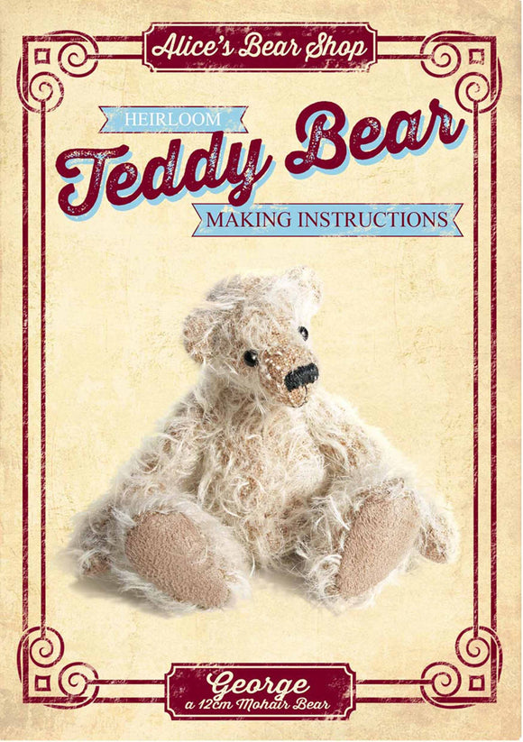 *DOWNLOAD* - Teddy Bear Sewing Pattern and Instructions - George 12cm/4.7