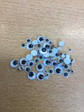 Glue on Cartoon Googly Eyes - Assorted sizes - Pack of 30 Eyes