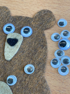 Glue on Cartoon Googly Eyes - Assorted sizes - Pack of 30 Eyes