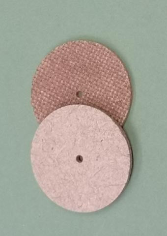 Set of 2 x 45mm Hardboard Disks for Jointing a Doll Head - Alice's Bear Shop