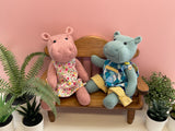 *DOWNLOAD* - Lulu Hippo Pattern and Instructions A4 - 26cm when made