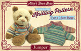 *DOWNLOAD* - Knitting Pattern A4 - Jumper for 35cm/14" Teddy Bear