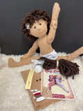 Button Jointed Rag Doll Complete Kit - Makes 54cm Jointed Doll