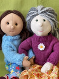 DOWNLOAD - Knitting Pattern A4 - Simple Jumper for a 54cm Rag Doll