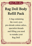 Refill Pack - Rag Doll Body - 54cm when made - Alice's Bear Shop