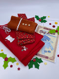 Rag Doll Outfit Kit - Red Stars Christmas Pyjamas - to fit our 54cm Rag Doll