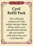 Refill Pack - Cyril Bear - 22cm when made - Alice's Bear Shop