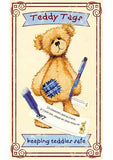 Teddy Tags Complete Kit of 10 Tags and Pilot Pen- Keeping Teddies Safe - Alice's Bear Shop - Alice's Bear Shop