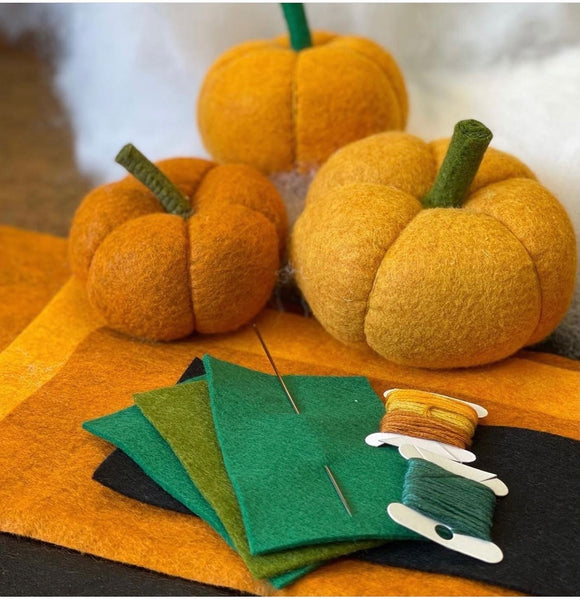 Felt Pumpkin Trio Kit  - Harvest or Halloween!