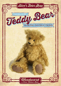 DOWNLOAD - Teddy Bear Sewing Pattern and Instructions - Woodward 33cm when made - Alice's Bear Shop