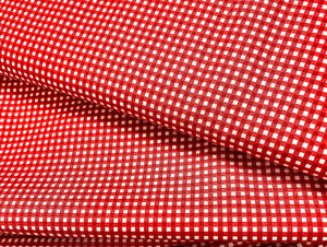 Red Gingham Cotton Check