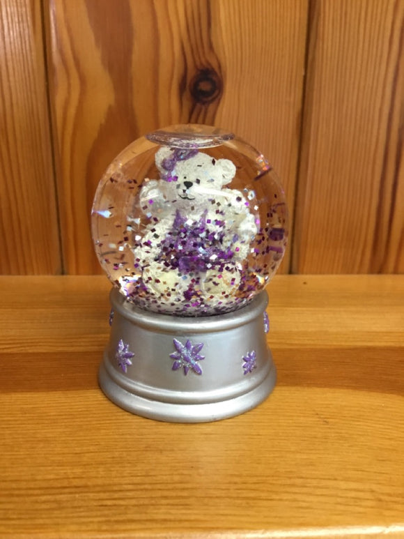 Tilly Purple Fairy Mini Glitter Globe Collectable Bear Figurine  - Alice's Bear Shop