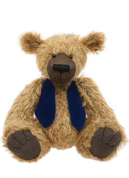 Woodroffe's  Velvet and Satin Waistcoats in Blue or Green -Alice's Bear Shop by Charlies Bears